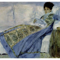 Madame Monet On A Sofa by Pierre Auguste Renoir
