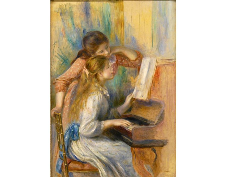 Girls at the Piano I by Pierre Auguste Renoir