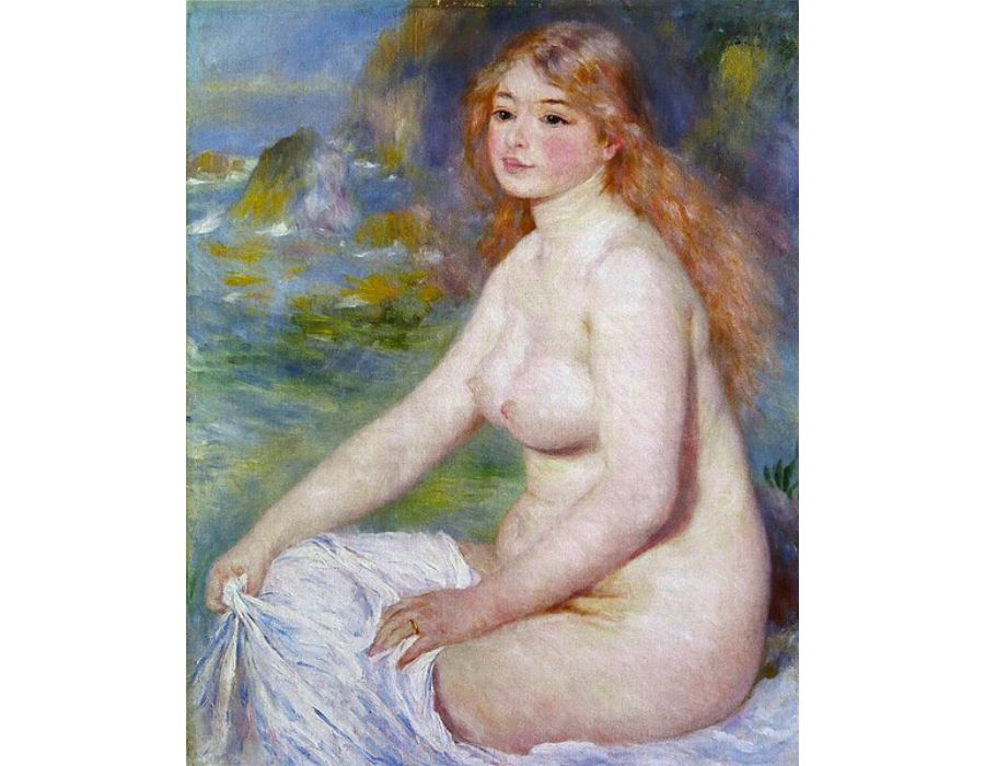 Blonde bather by Pierre Auguste Renoir