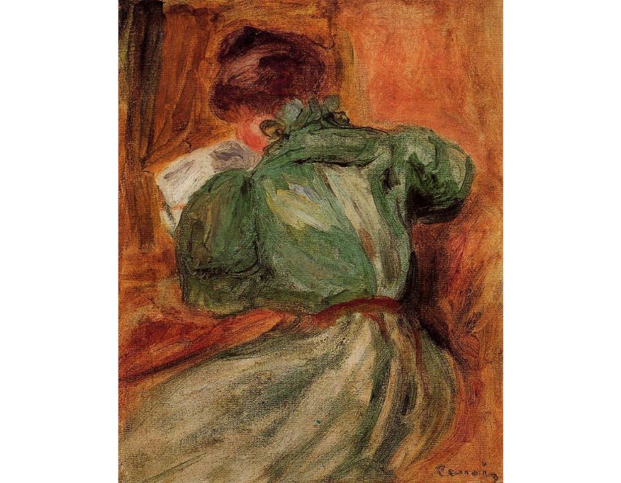 Reader in Green by Pierre Auguste Renoir