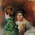 Study 'Two Women's Heads' by Pierre Auguste Renoir