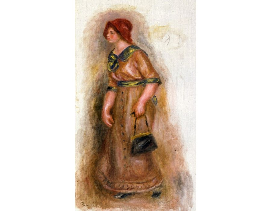 Woman with Bag by Pierre Auguste Renoir