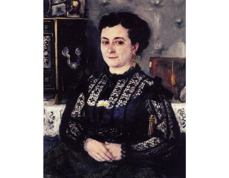 Woman In A Lace Blouse by Pierre Auguste Renoir