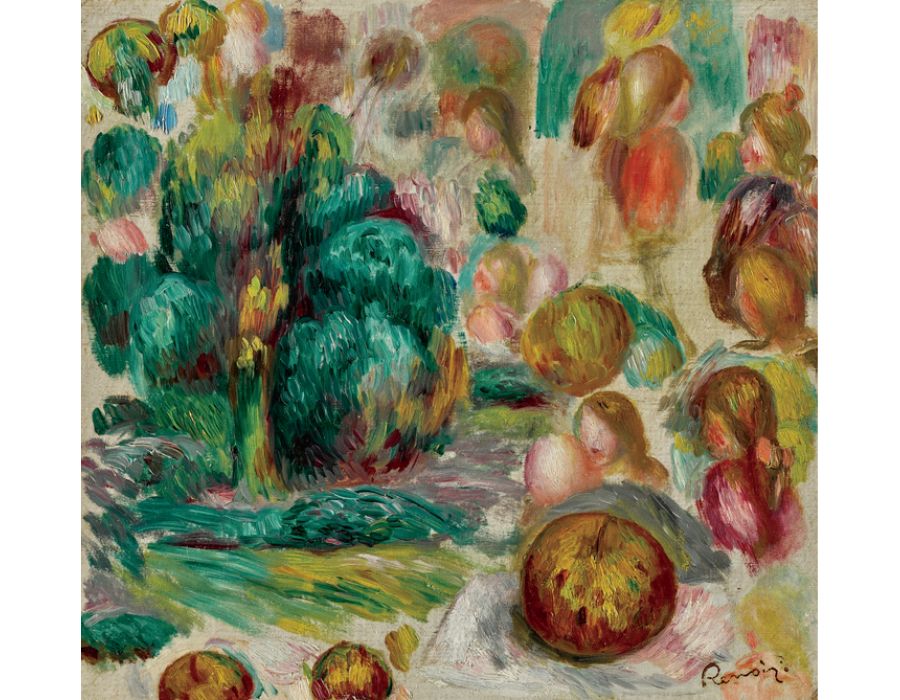 Tetes, Arbres Et Fruits by Pierre Auguste Renoir