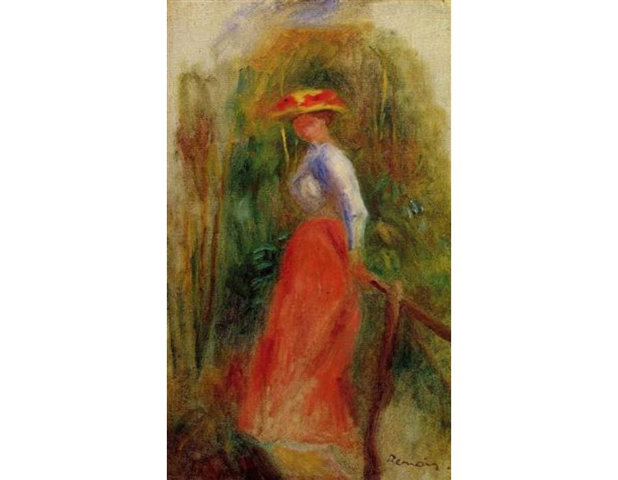 Woman In A Landscape2 by Pierre Auguste Renoir