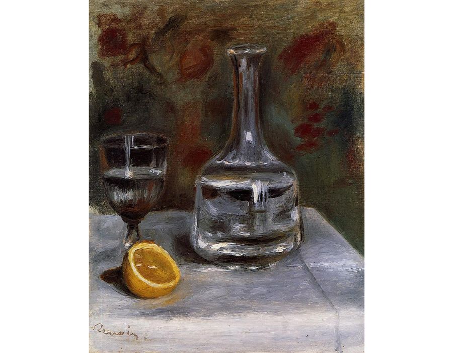 Still Life With Carafe  by Pierre Auguste Renoir
