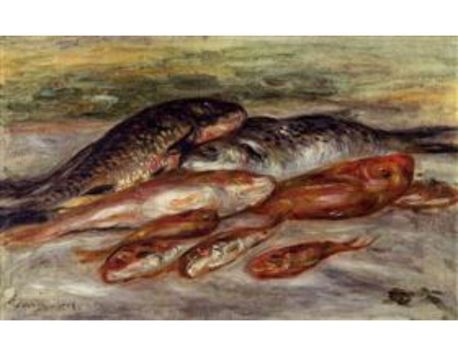 Still Life With Fish2 by Pierre Auguste Renoir