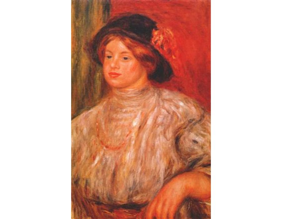 Gabrielle with a large hat by Pierre Auguste Renoir