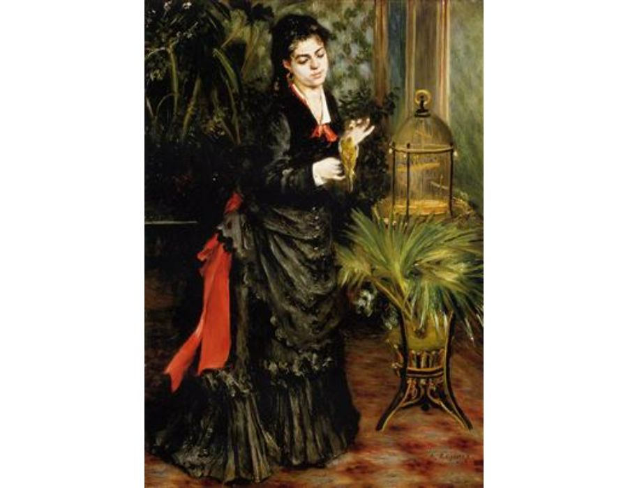 Woman with a Parrot (Henriette Darras) by Pierre Auguste Renoir