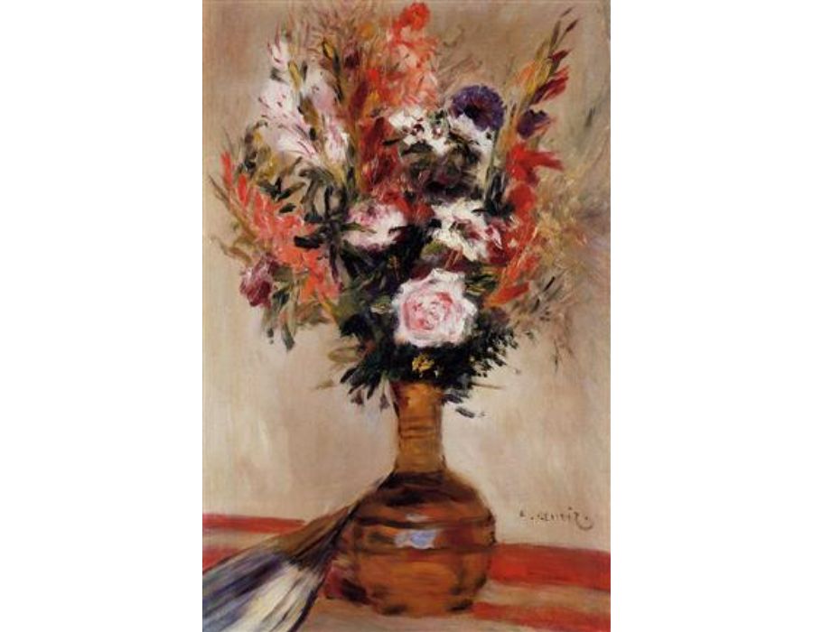 Roses in a Vase 2 by Pierre Auguste Renoir