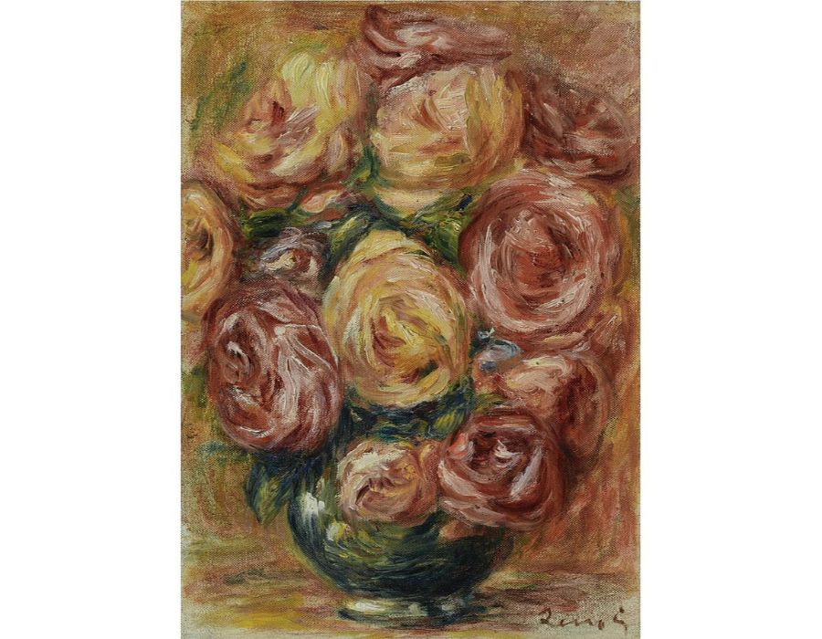 Vase De Roses by Pierre Auguste Renoir