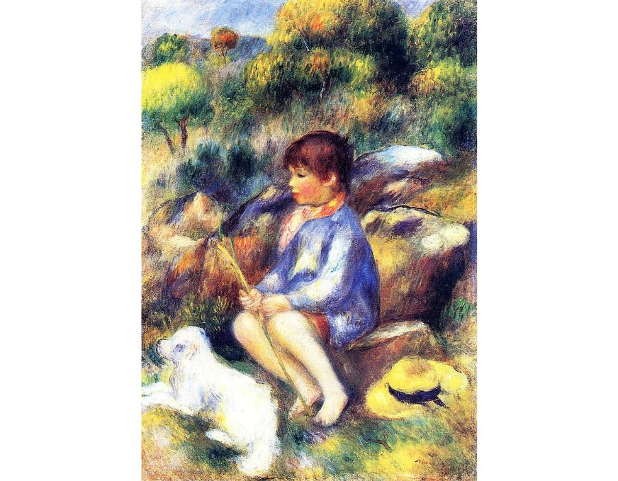 Young Boy by the River by Pierre Auguste Renoir