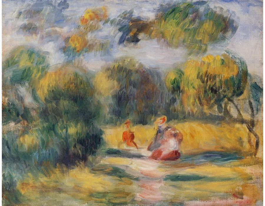 Figures In A Landscape by Pierre Auguste Renoir