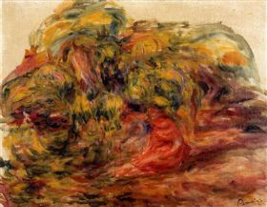 Woman In The Garden At Collettes by Pierre Auguste Renoir