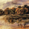 Fishermen By A Lake by Pierre Auguste Renoir