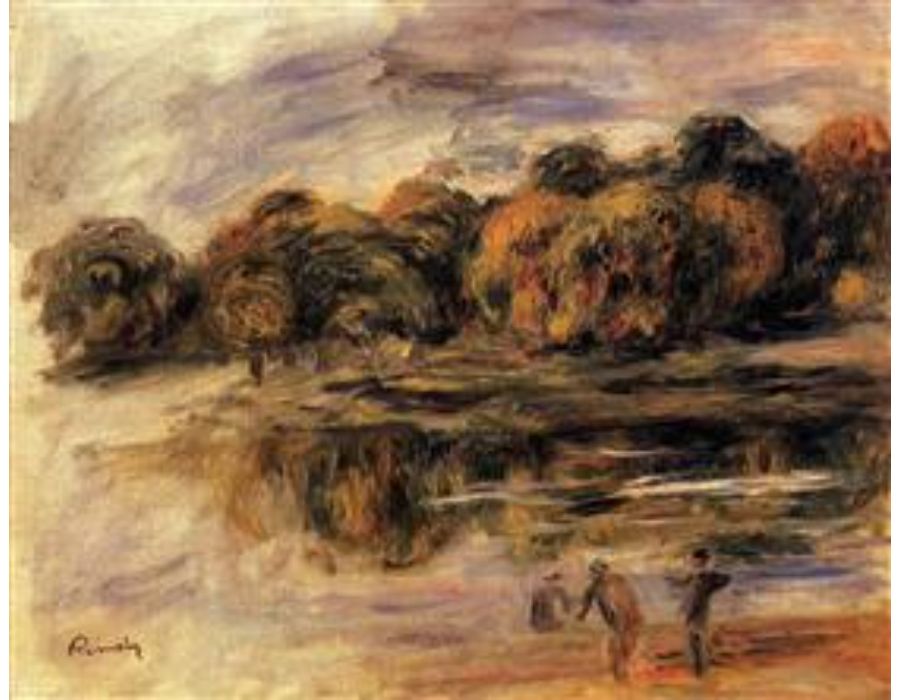 Fishermen By A Lake by Pierre Auguste Renoir