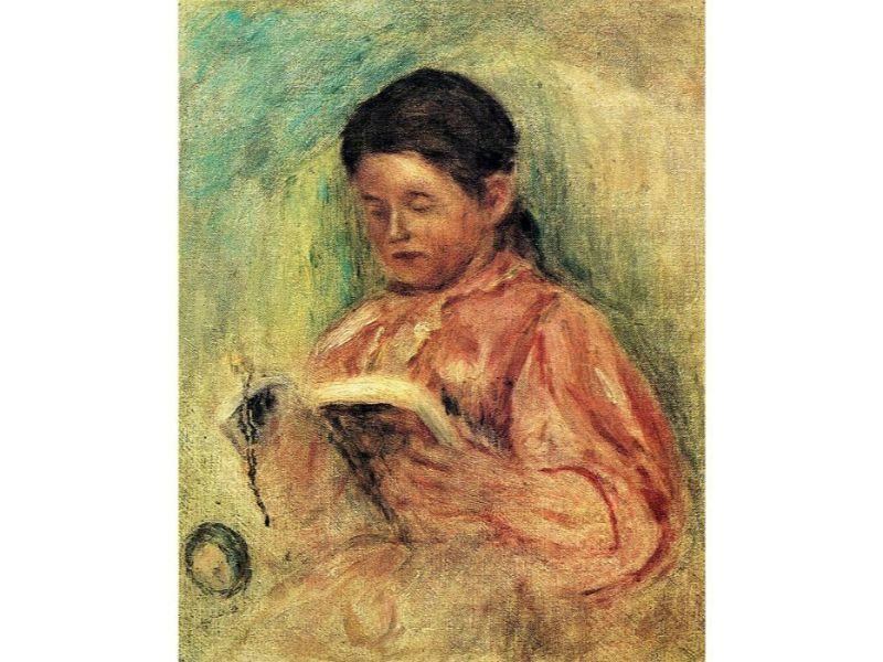 Woman Reading  by Pierre Auguste Renoir