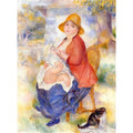 Motherhood Aka Woman Breast Feeding Her Child2 by Pierre Auguste Renoir
