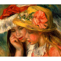 Two girls reading in a garden Painting