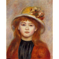 Woman Wearing A Hat  by Pierre Auguste Renoir