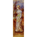 Woman With A Basket Of Flowers by Pierre Auguste Renoir
