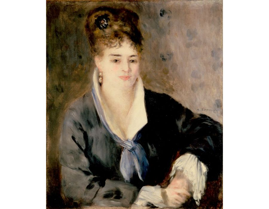 Woman In Black by Pierre Auguste Renoir