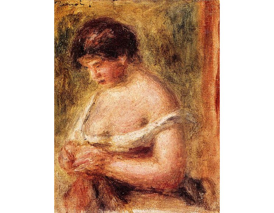 Woman With A Corset by Pierre Auguste Renoir