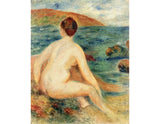Nude Bather Seated By The Sea Painting artwork preview