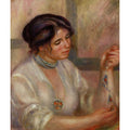 Woman With A Necklace by Pierre Auguste Renoir
