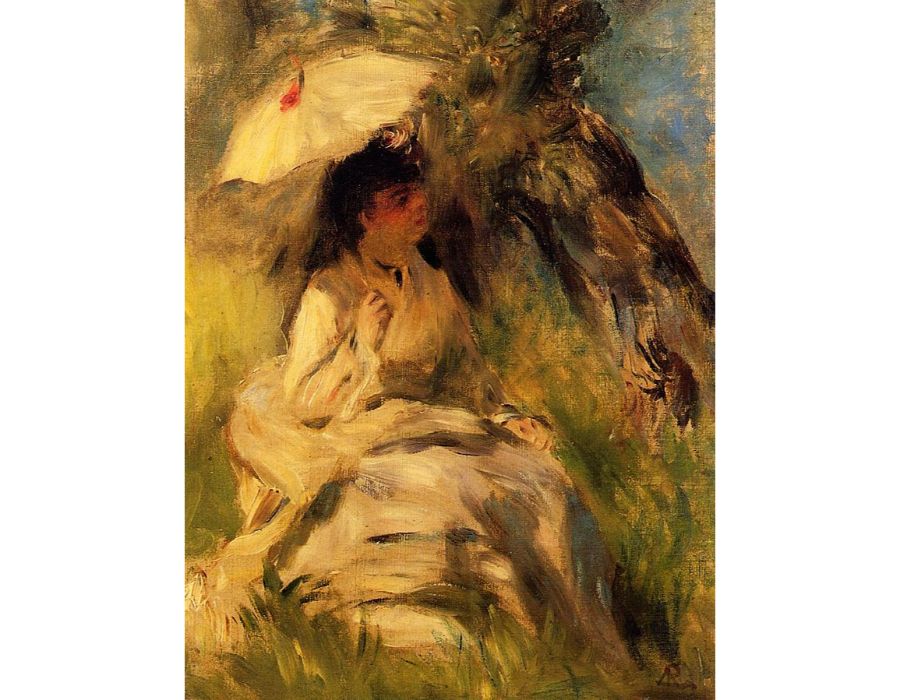 Woman With A Parasol by Pierre Auguste Renoir