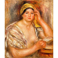 Woman With A Yellow Turban by Pierre Auguste Renoir