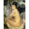 Nude Seated On A Sofa by Pierre Auguste Renoir