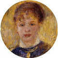Womans Head by Pierre Auguste Renoir