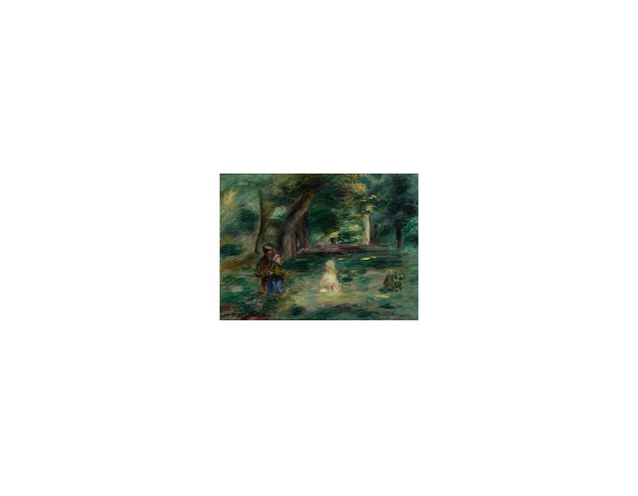 Trois Personnages Dans Un Paysage by Pierre Auguste Renoir