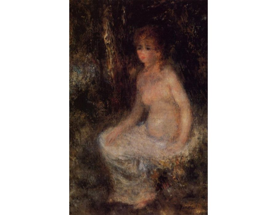 Nude Sitting In The Forest by Pierre Auguste Renoir