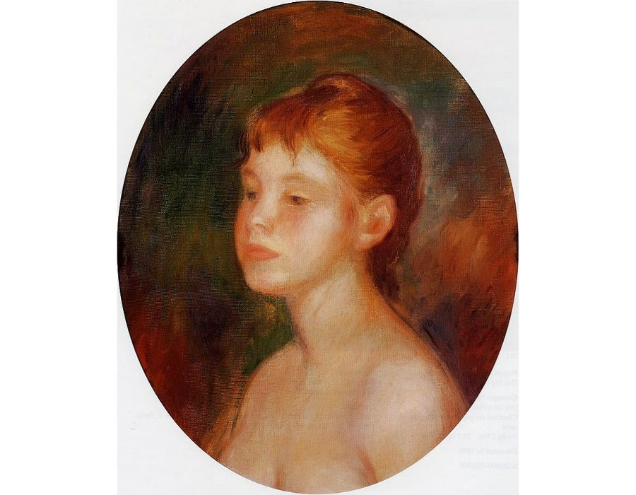Study Of A Young Girl Aka Mademoiselle Murer by Pierre Auguste Renoir