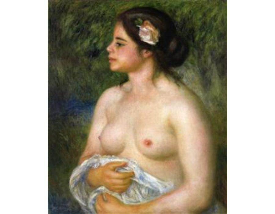 Gabrielle With A Rose Aka The Sicilian Woman by Pierre Auguste Renoir