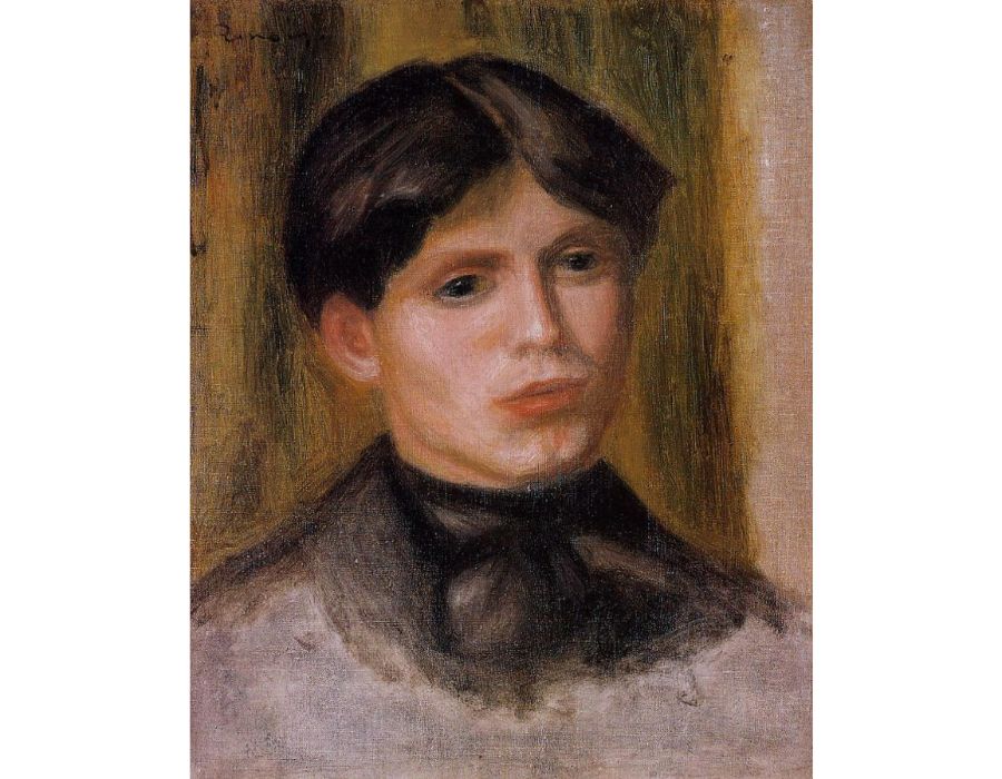 Womans Head7 by Pierre Auguste Renoir