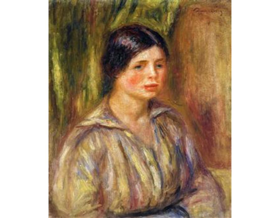 Bust of a Young Woman 2 by Pierre Auguste Renoir