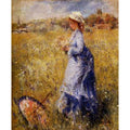 Girl Gathering Flowers by Pierre Auguste Renoir
