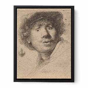 Self Portrait with a Cap, openmouthed Painting