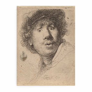 Self Portrait with a Cap, openmouthed Painting