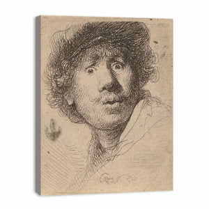 Self Portrait with a Cap, openmouthed Painting