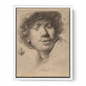 Self Portrait with a Cap, openmouthed Painting
