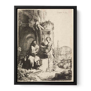 Christ and the Woman of Samaria among Ruins Painting
