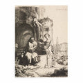Christ and the Woman of Samaria among Ruins Painting