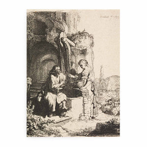 Christ and the Woman of Samaria among Ruins Painting