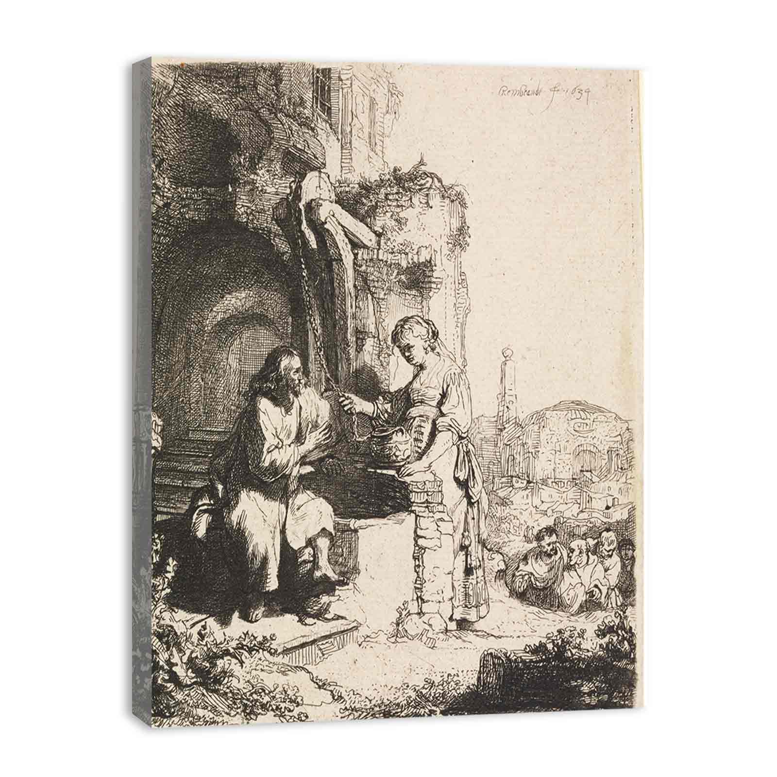 Christ and the Woman of Samaria among Ruins Painting