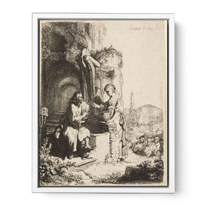 Christ and the Woman of Samaria among Ruins Painting