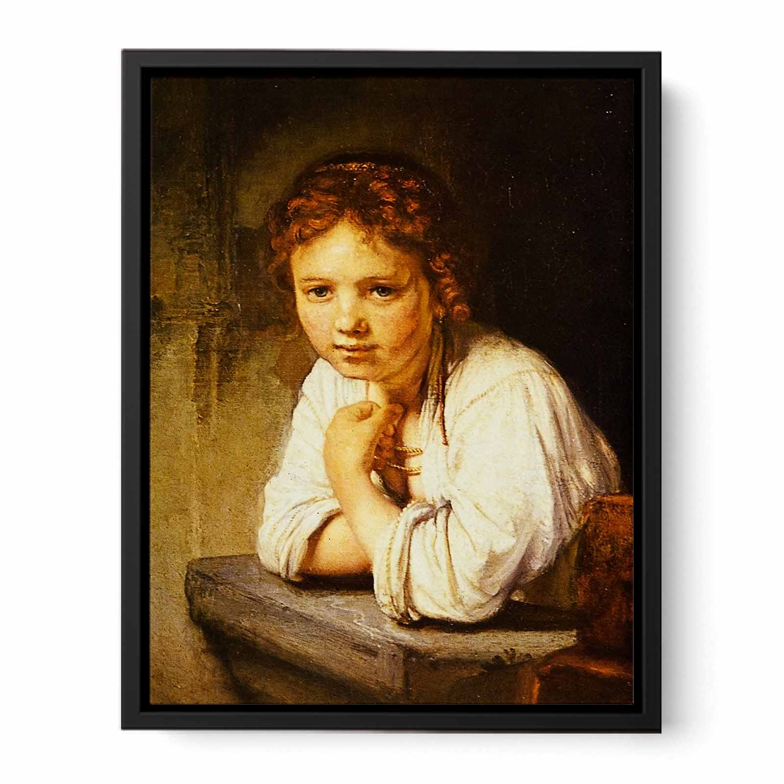 A Girl at a Window Painting